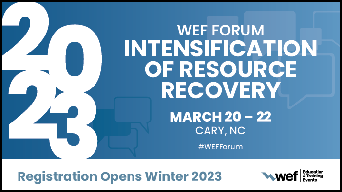 WEF Intensification of Resource Recovery