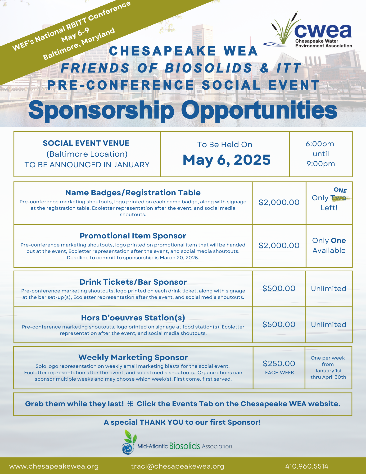 friends of biosolids sponsorships